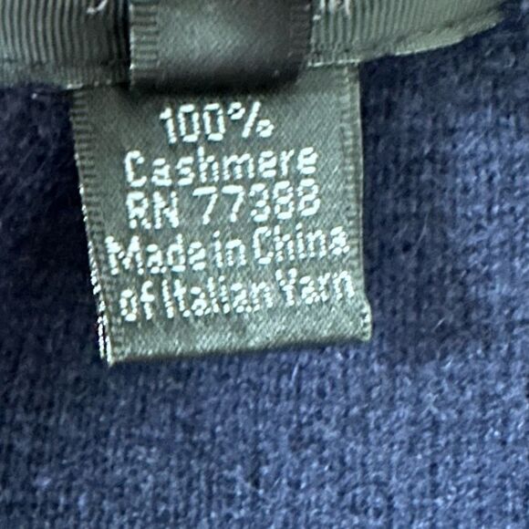 J. Crew Collection 100% Cashmere Navy 3 Button Cardigan Size Small - Picture 4 of 12